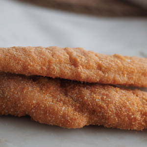 Filet de merluza sin espinas con pan relleno